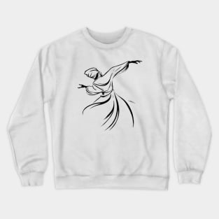 The Dervish Relationship Between Man And God Line Art Crewneck Sweatshirt